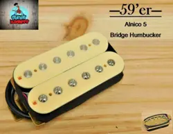 G.M. 59'ER ALNICO 5 CREAM HUMBUCKER BRIDGE (52MM) (4-WIRE) FOR GIBSON EPIPHONE®