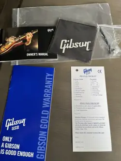 GIBSON 2004 BLANK WARRANTY CHECKLIST MANUAL CLOTH TRUSS TOOL LES PAUL SG RARE!!!