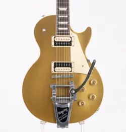 USED  GIBSON   LES PAUL CLASSIC BIGSBY ZEBRA 2017 GOLD TOP MADE IN 2017  4.84