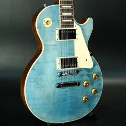 GIBSON USA / LES PAUL STANDARD 50S FIGURED TOP OCEAN BLUE S/N 217740137 GUITAR