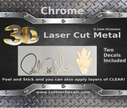 PRS PAUL REED SMITH GIBSON GUITAR DECAL 3D METAL HEADSTOCK RESTORATION LOGO M11B
