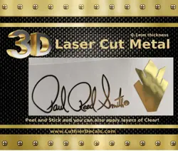 PRS PAUL REED SMITH GIBSON GUITAR DECAL 3D METAL HEADSTOCK RESTORATION LOGO M28