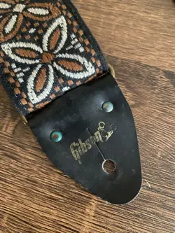 VINTAGE 70’S GIBSON ACE STYLE WOVEN GUITAR STRAP USA JIMMY PAGE HENDRIX HIPPIE