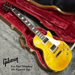 GIBSON LES PAUL STANDARD ELECTRIC GUITAR 60S FIGURED TOP HONEY AMBER