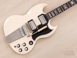 1965 GIBSON SG STANDARD VINTAGE GUITAR POLARIS WHITE W/ PAT # PICKUPS, NICKEL...