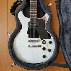 GIBSON LES PAUL JUNIOR SPECIAL WHITE DC ELECTRIC GUITAR USED FROM JAPAN