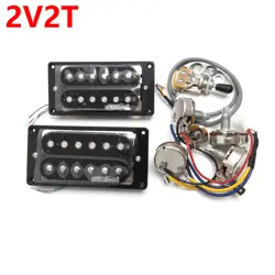 FOR GIBSON BRIDGE&NECK PICKUP WILKINSON HUMBUCKER PICKUPS 2V2T WIRING HARNESS 4C