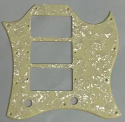 CUSTOM FOR GIBSON SG STANDARD 3 PICKUP STYLE GUITAR PICKGUARD 1-PLY CREAM PEARL