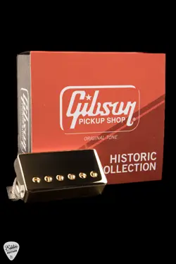 GIBSON CUSTOMBUCKER DOUBLE BLACK, TRUE HISTORIC GOLD COVERS, PUCBDBGC2