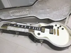 GIBSON LES PAUL STUDIO WHITE USED EBONY HARD CASE
