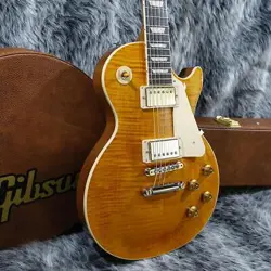 GIBSON        LES PAUL STANDARD 50S FIGURED TOP HONEY AMBER NO.YG764