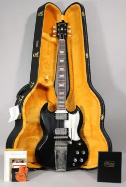 2025 GIBSON CUSTOM '64 SG STANDARD MAESTRO VIBROLA SILVER FOX VOS W/OHSC