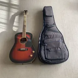 GIBSON J45 CUSTOM ACOUSTIC GUITAR SUNBURST USED FROM JAPAN WITH SOFT CASE