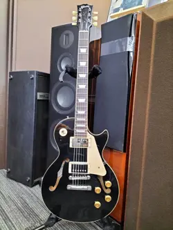 GIBSON ES-LES PAUL EBONY 2014 SEMI HOLLOW BLACK FROM JAPAN