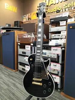 GIBSON CUSTOM SHOP LES PAUL CUSTOM VOS EBONY BLACK FROM JAPAN