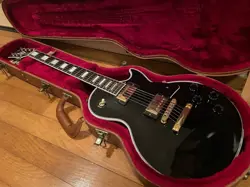 ELECTRIC GUITAR GIBSON LES PAUL CUSTOM LIGHT 2016 BLACK WITH HARD CASE