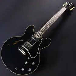 GIBSON ES-335 VINTAGE EBONY BLACK MADE IN USA 2020 SEMI HOLLOW ELECTRIC GUITAR