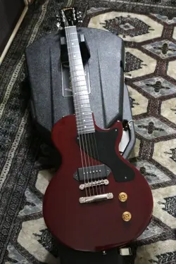 GIBSON LES PAUL JUNIOR CHERRY 1988 ELECTRIC GUITAR W/HARD CASE