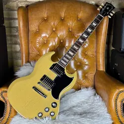 2024 GIBSON SG STANDARD ‘61 CUSTOM COLOR TV YELLOW W/ ORIGINAL HARDSHELL CASE!