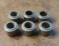 AGED KLUSON TUNER BUSHINGS NICKEL 8.8MM DIAM .25