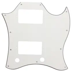 FOR US GIBSON STANDARD SG FULL FACE GUITARPICKGUARD WITH PAF HUMBUCKER,3PLYWHITE