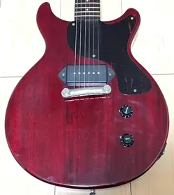 ORVILLE BY GIBSON LES PAUL JR. GUITAR DOUBLE CUTAWAY CHERRY RED P-90