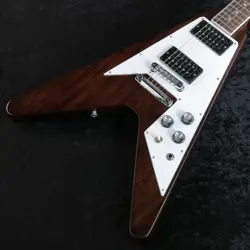 GIBSON EXCLUSIVE 70S FLYING V DARK WALNUT