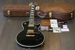 2018 GIBSON LES PAUL CUSTOM ELECTRIC GUITAR BLACK EBONY + COA OHSC