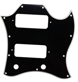FOR US GIBSON STANDARD SG FULL FACE GUITARPICKGUARD WITH P90 PICKUP,5PLYBLACK