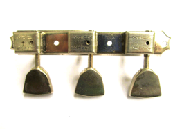 1970'S GIBSON DELUXE KEYSTONE GUITAR TUNER STRIP, BASS SIDE
