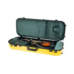 CROSSROCK FIBERGLASS MANDOLIN CASE – OBLONG FOR F-STYLE FITS GIBSON F5 | YELL...