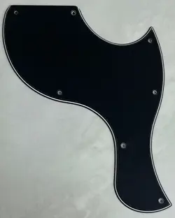 CUSTOM FOR GIBSON LES PAUL SG JUNIOR STYLE GUITAR PICKGUARD 3-PLY BLACK