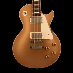 PRE OWNED 2002 GIBSON CUSTOM SHOP ‘57 LES PAUL REISSUE AGED GOLD TOP WITH OHSC