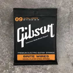 GIBSON ELECTRIC GUITAR STRINGS ULTRA LIGHTS NICKEL PLATED STEEL WOUND