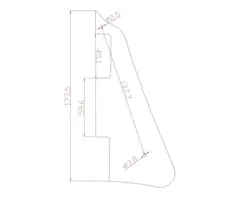 ALUMINUM LP GUITAR PICKGUARD WITH STEEL BRACKET & SCREWS FOR USA GIBSON LES PAUL