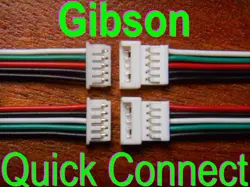 GIBSON QUICK CONNECT ADAPTERS REG HARNESS - NO PCB NEEDED  PICKUP CONNECTOR PLUG