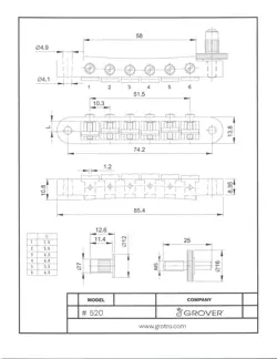 GUITAR BRIDGE NICKEL