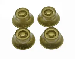 *NEW 4 BELL TOP HAT CONTROL KNOBS FOR GIBSON LES PAUL 6MM SHAFT PUSH ON GOLD