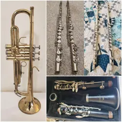 TRUMPET, CLARINET, FLUTES (4) SELMER ARTLEY KOLHERT SKY GIBSON BALDWIN