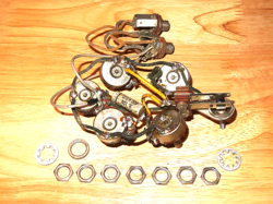 RICKENBACKER 1966 RICK O SOUND DUAL JACK 3 PICKUP GUITAR CONTROL POTS HARNESS