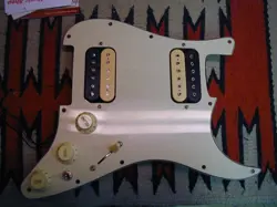 LOADED STRATOCASTER PICKGUARD W/ DIMARZIO PAF & SUPPER D ALL GIBSON POTS