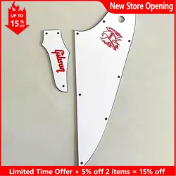 FOR GIBSON FIREBIRD GUITAR PICKGUARD WHITE & TRUSS ROD COVER RED 