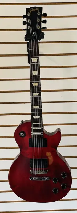 GIBSON USA LPJ LES PAUL 2013 HH CHERRY SATIN RED ELECTRIC GUITAR W/ HARD CASE
