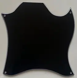 FOR FIT US GIBSON SG STANDARD BLANK FULL FACE STYLE GUITAR PICKGUARD 3 PLY BLACK