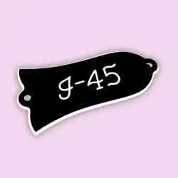 PARTS FOR US GIBSON LES PAUL 'J-45' TRUSS ROD COVER PLATE , 2PLY BLACK