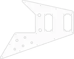 WD CUSTOM PICKGUARD FOR GIBSON 2020 ORIGINAL COLLECTION 70S FLYING V #04 WHIT...
