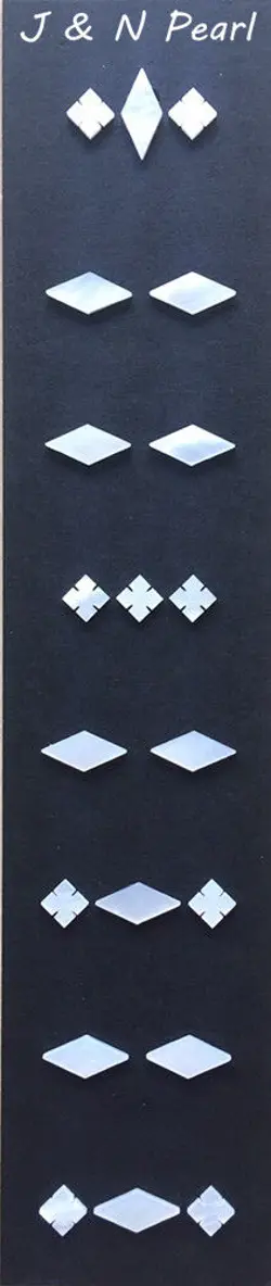 MOTHER OF PEARL DIAMONDS & SQUARES INLAY SET FOR GIBSON STYLE BANJOS & GUITARS
