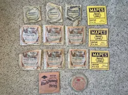 VINTAGE CLASSICAL GUITAR STRING LARGE LOT BLACK DIAMOND GIBSON MAPES LA BELLA