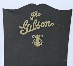 2 GOLD   DECAL HEADSTOCK GIBSON LOGOS, DIE-CUT VINYL DECAL