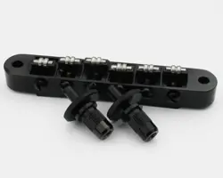 BLACK ROLLER SADDLE TUNE-O-MATIC BRIDGE 4MM POST FOR USA GIBSON LP SG ES DOT